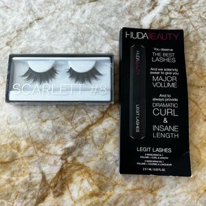 HUDA BEAUTY Scarlett #8 Lashes with Legit Lashes Sample - NIB